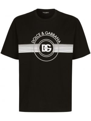 Памучна тениска с принт Dolce & Gabbana