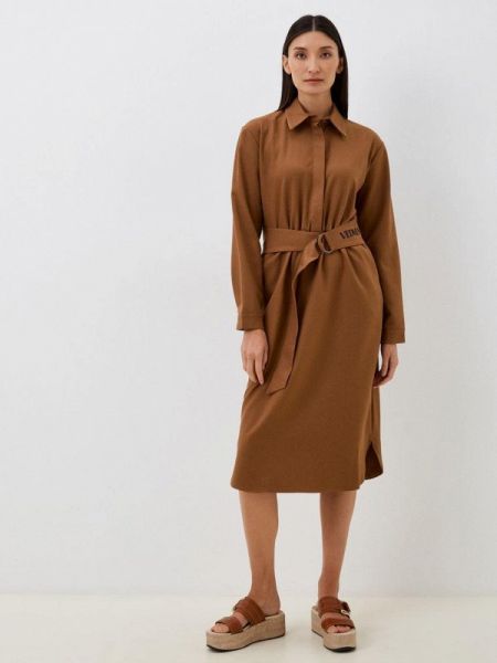 Платье-рубашка Vedma коричневое