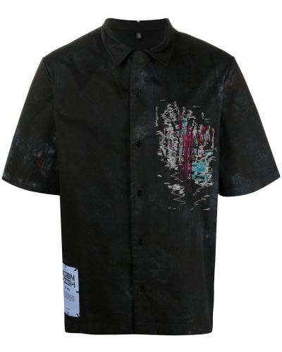 Camisa con bordado manga corta Mcq negro