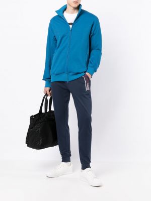 Slim fit sporthose aus baumwoll Boss blau