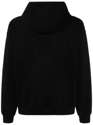 Hoodie di cotone in jersey Versace nero
