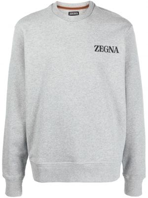 Sweatshirt aus baumwoll mit print Zegna grau