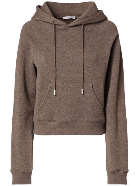 Hoodie i kashmir The Row brun