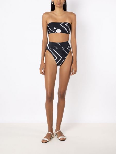 Bikini à imprimé à motif géométrique Adriana Degreas