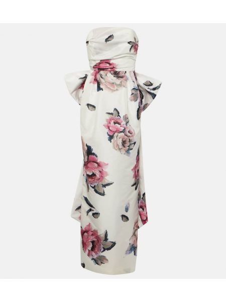 Kvetinové dlouhé šaty Rebecca Vallance biela