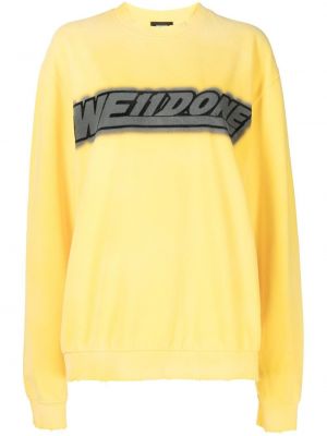 Sweatshirt mit rundhalsausschnitt mit print We11done gelb