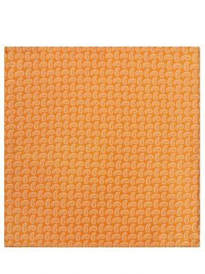 Оранжевый шелковый платок Brioni