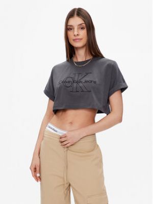 T-shirt large Calvin Klein Jeans gris