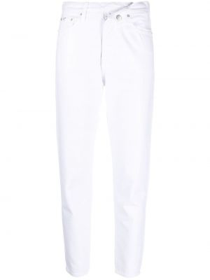 Skinny džíny Calvin Klein Jeans bílé