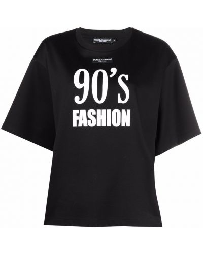Camiseta con estampado Dolce & Gabbana negro