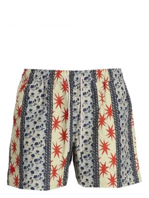 Pantaloni scurți cu imagine cu imprimeu geometric Oas Company albastru