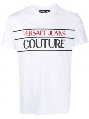 Camiseta con estampado Versace Jeans Couture blanco