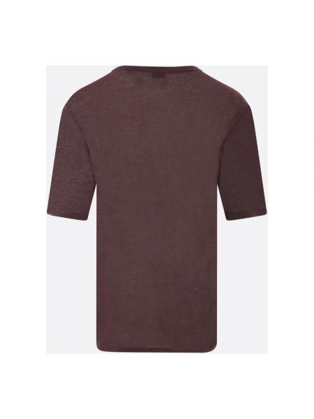 Camiseta de algodón oversized Saint Laurent marrón
