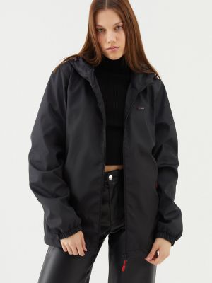 Nepromokavá bunda s kapucí s kapsami D1fference černá