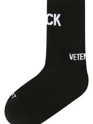 Хлопковые носки Vetements черные