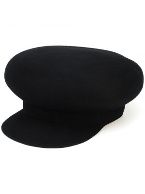 Вълнена шапка с козирки Yohji Yamamoto черно