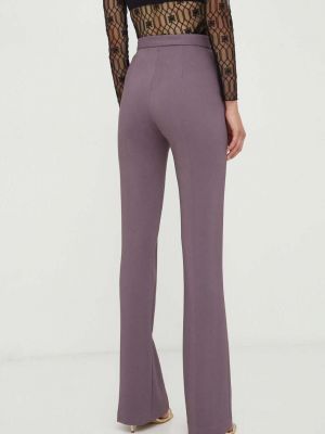 Kalhoty s vysokým pasem Elisabetta Franchi fialové