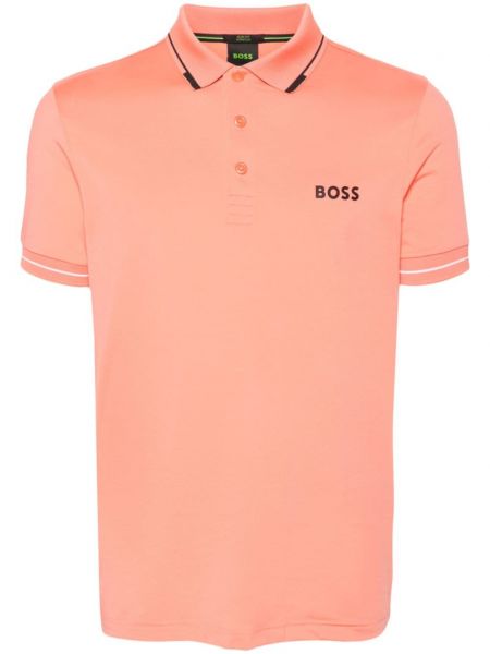 Polo majica s printom Boss narančasta