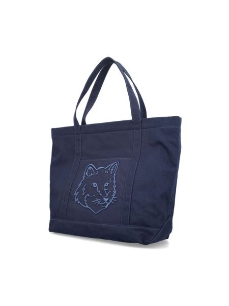 Shopper handtasche mit taschen Maison Kitsuné blau