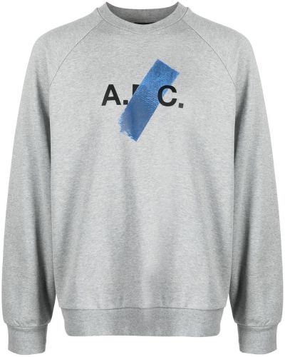 Trykt sweatshirt A.p.c. grå