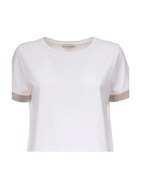 T-shirt aus baumwoll mit kurzen ärmeln Le Tricot Perugia weiß