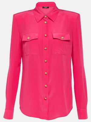 Рубашка Balmain розовая