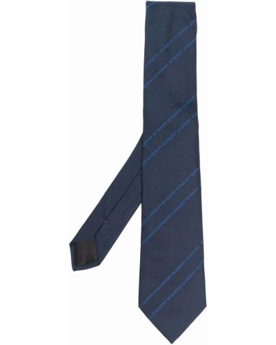 Corbata con bordado de seda Givenchy azul