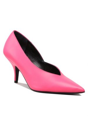 Полуотворени обувки с ток с ток Patrizia Pepe розово