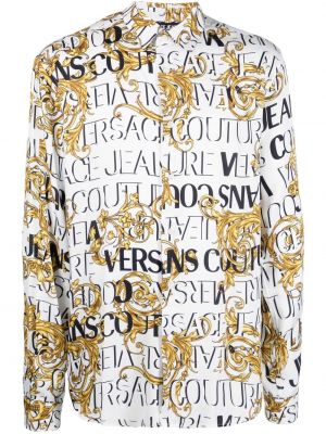 Trykt dongeriskjorte Versace Jeans Couture hvit