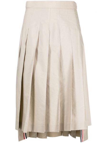 Plisovaný midi sukňa Thom Browne khaki