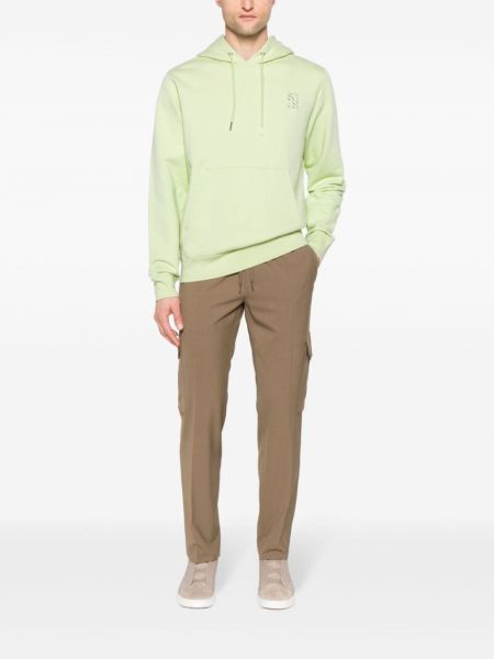 Siuvinėtas džemperis su gobtuvu Sandro žalia