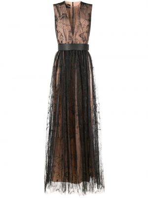 Rochie de mătase cu imagine din tul Akris negru