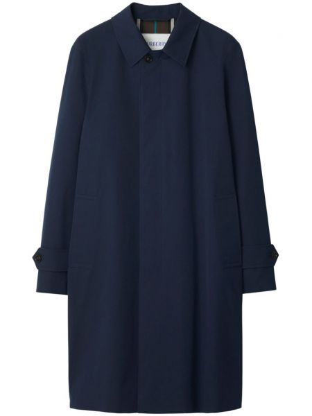 Bavlnený dlhý kabát Burberry modrá