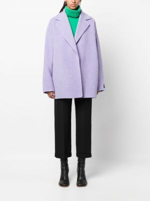 Plstěný vlněný kabát Nº21 fialový