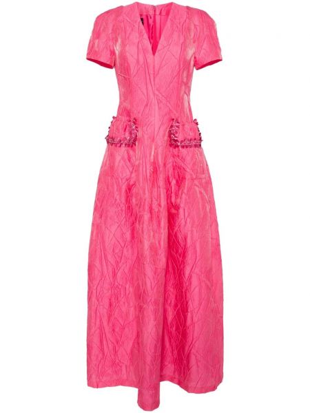 Jacquard večernja haljina Talbot Runhof ružičasta