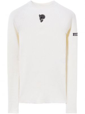 Μακρύ πουλόβερ με κέντημα Pucci λευκό