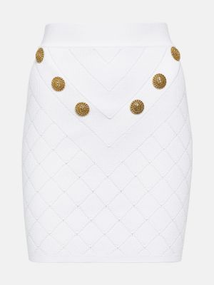 Mini sukně Balmain bílé