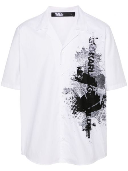 Koszula z nadrukiem Karl Lagerfeld biała