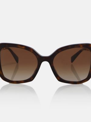 Oversized slnečné okuliare Prada hnedá