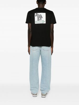 T-shirt mit print mit zebra-muster Ps Paul Smith schwarz