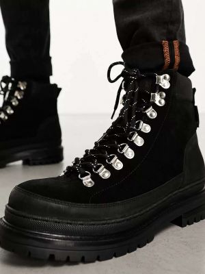 Замшевые треккинговые ботинки Walk London черные