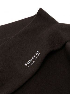 Chaussettes en coton à imprimé Sunspel marron