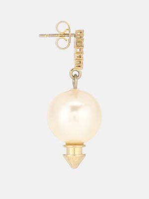 Naušnice sa perlicama s kristalima Gucci bijela