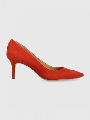 Ниски обувки с висок ток Lauren Ralph Lauren червено