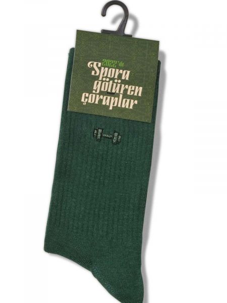 Ponožky s výšivkou Avva zelená