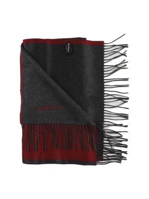 Bufanda de seda de cachemir con estampado de cachemira Salvatore Ferragamo rojo