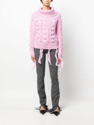 Dzianinowy sweter Blumarine różowy