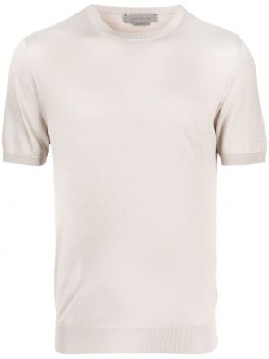 T-shirt en soie avec manches courtes Corneliani beige