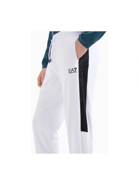 Spodnie sportowe casual Ea7 Emporio Armani białe