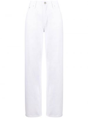 Прямые джинсы с завышенной талией Calvin Klein Jeans, белые